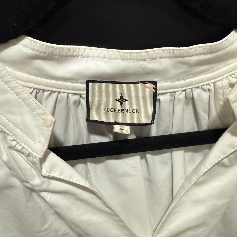 Tuckernuck White Short-Sleeve Peasant Blouse